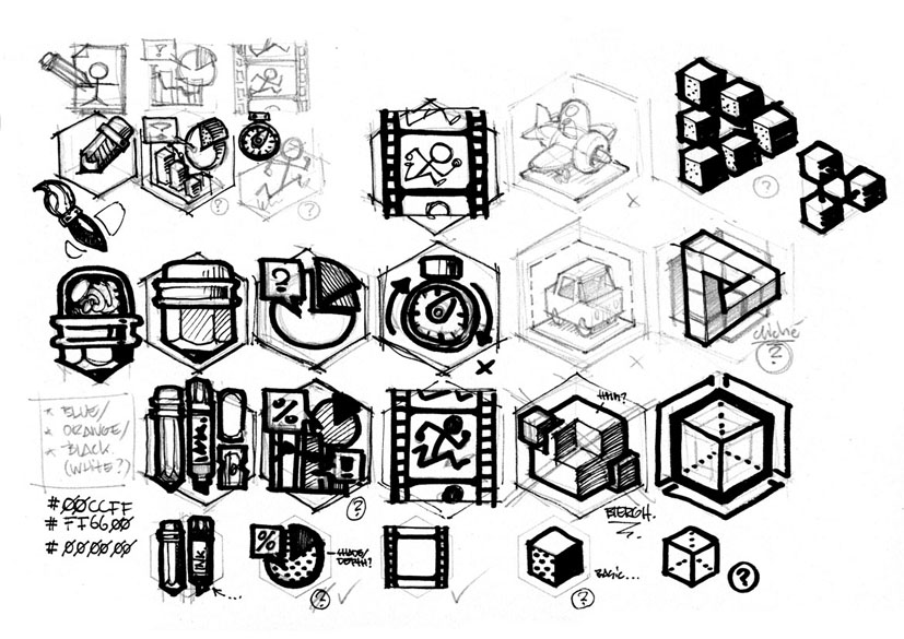 icoon ontwerp Work icons set schets 01