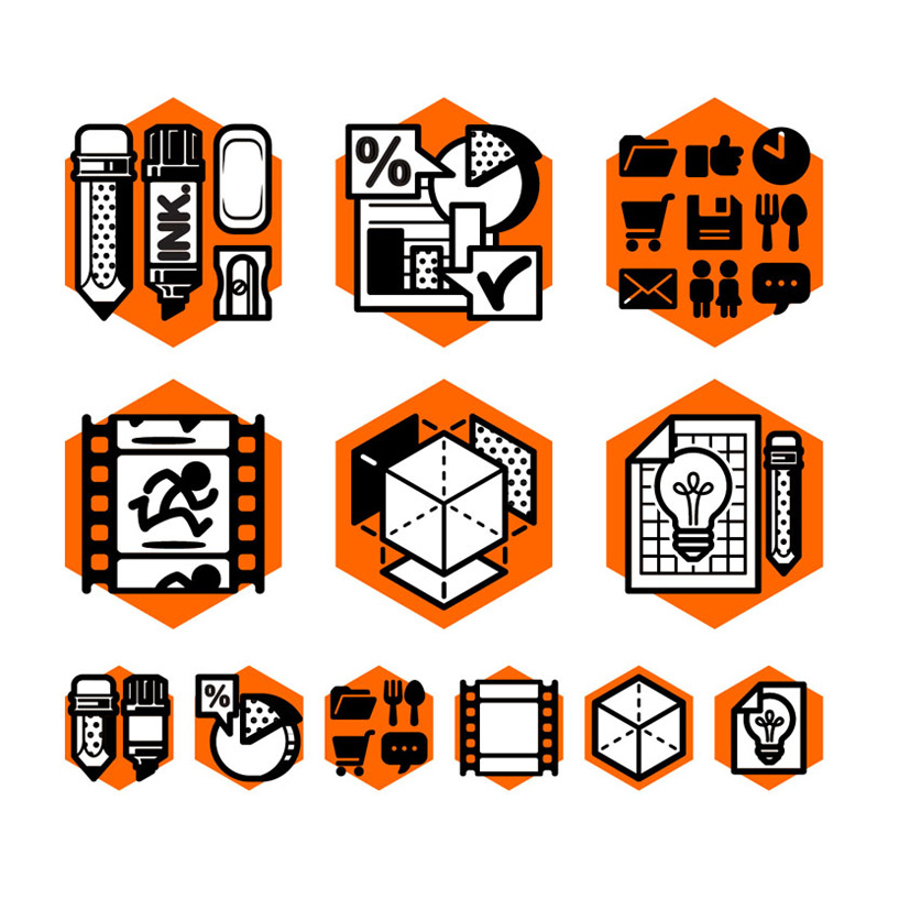 icoon ontwerp Work icons set kleur