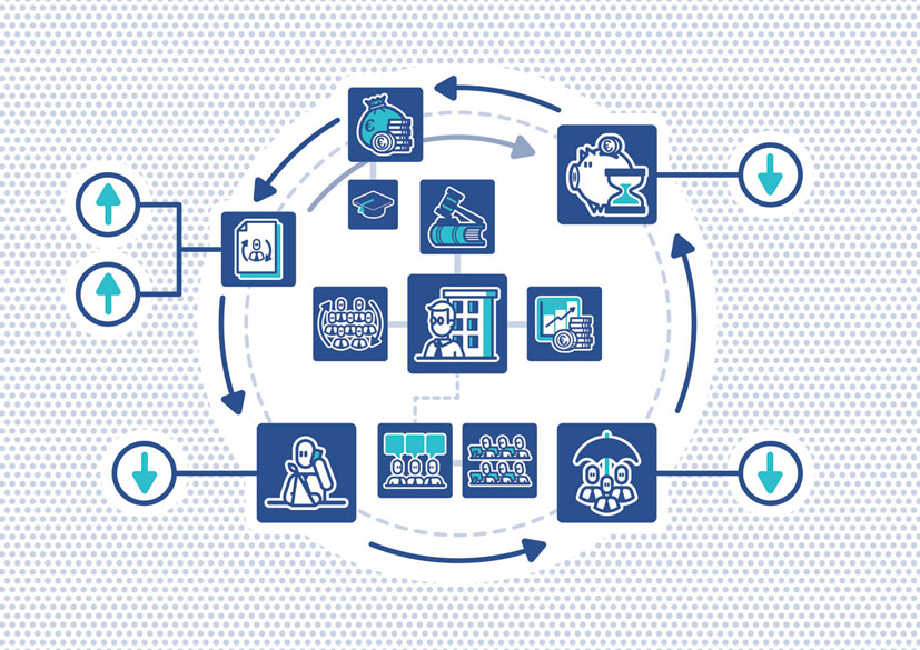 icoon ontwerp infographic 360scope hoofdstructuur