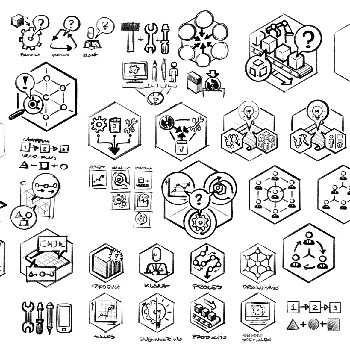 icoon ontwerp maakindustrie bedrijfsproces optimalisatie Cadmes schets 01